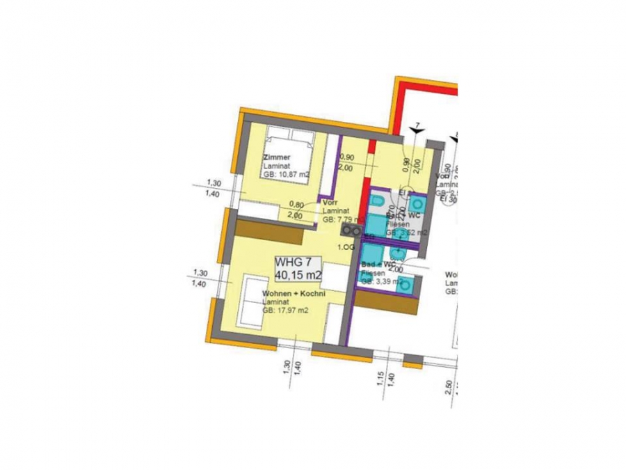 Freundliche 40m² Wohnung - Top 7